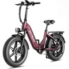 image:imageHeybike Ranger S Foldable Electric Bike for Adults with APP Control 1800W Peak Motor 32MPH 692Wh Removable Battery 55 Miles 20 x4 Fat Tire StepThru Ebike Hydraulic Brakes UL2849 All Terrain