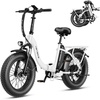 image:imageHeybike Ranger 20 Electric Bike for Adults Peak 1400W Upgraded Motor Ebike 28MPH 20 Fat Tire AllTerrain 600Wh Removable Battery Folding StepThru Moped E Bike with Front Suspension