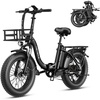 image:imageHeybike Ranger 20 Foldable Electric Bike for Adults 204 Fat Tire Ebike with 1400W Peak Motor 28 MPH Max Speed 600Wh Removable Battery Up to 65 Miles Range Front Suspension StepThru E BikeBlack
