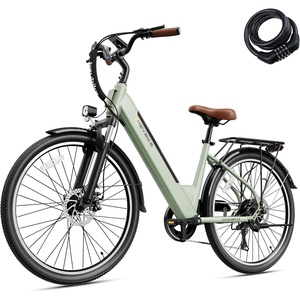image:imageHeybike Cityscape 20 Electric Bike for Adults with Peak 1200W Motor 468Wh Removable Battery 50Miles 26 Electric Commuter Bike 7SpeedUL CertifiedMilitary Green