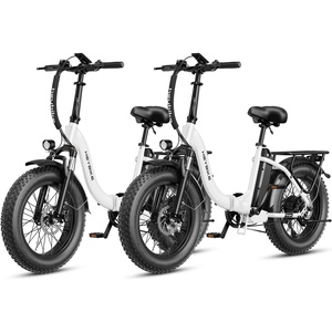 image:imageHeybike Ranger 20 Foldable Electric Bike for Adults 204 Fat Tire Ebike with 1400W Peak Motor 28 MPH Max Speed 600Wh Removable Battery Up to 65 Miles Range Front Suspension StepThru E Bike2 White Combo