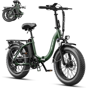 image:imageHeybike Ranger 20 Foldable Electric Bike for Adults 204 Fat Tire Ebike with 1400W Peak Motor 28 MPH Max Speed 600Wh Removable Battery Up to 65 Miles Range Front Suspension StepThru E BikeForest Green
