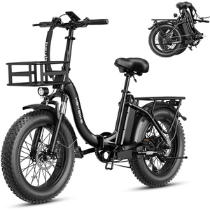 image:imageHeybike Ranger 20 Foldable Electric Bike for Adults 204 Fat Tire Ebike with 1400W Peak Motor 28 MPH Max Speed 600Wh Removable Battery Up to 65 Miles Range Front Suspension StepThru E BikeBlack