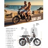 image:imageHeybike Saturn Electric Bike for Adults with 1800W Peak 9568Wh19136Wh Removable Battery 52V 184A 5090 Miles 20x40 Fat Tire AllTerrain Ebike for CommutingOffRoad RidingDual BatteryOnyx