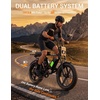 image:imageHeybike Saturn Electric Bike for Adults with 1800W Peak 9568Wh19136Wh Removable Battery 52V 184A 5090 Miles 20x40 Fat Tire AllTerrain Ebike for CommutingOffRoad RidingDark Knight