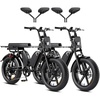 image:imageHeybike Saturn Electric Bike for Adults with 1800W Peak 9568Wh19136Wh Removable Battery 52V 184A 5090 Miles 20x40 Fat Tire AllTerrain Ebike for CommutingOffRoad Riding2 EbikesDual BatteryMidnight