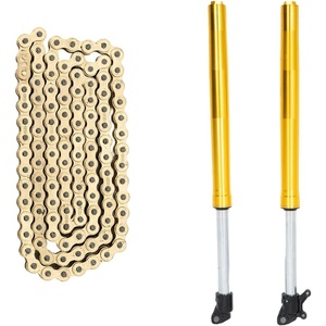image:imageHeybike Gold Chain and Front Fork Set for Electric Motorcycle Replacement Drive Chain with Gold Front Suspension Fork Tubes EMoto Repair Parts Kit for Villain Electric Dirt Bike Models
