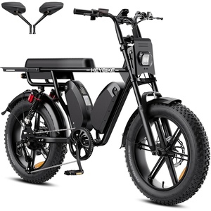 image:imageHeybike Saturn Electric Bike for Adults with 1800W Peak 9568Wh19136Wh Removable Battery 52V 184A 5090 Miles 20x40 Fat Tire AllTerrain Ebike for CommutingOffRoad RidingDark Knight