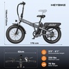 image:imageHeybike Mars 20 Foldable Electric Bike 70Miles Long Range 1800W Peak Motor 32MPH 624WH Removable Battery 204 Fat Tire AllTerrain Ebike Full Suspension amp Hydraulic Brakes Bicycles