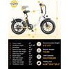 image:imageHeybike Ranger 20 Folding Electric Bike for Adults 1400W Peak Motor Ebike2 White Combo