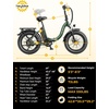 image:imageHeybike Ranger 20 Folding Electric Bike for Adults 1400W Peak Motor EbikeGreenWhite Combo