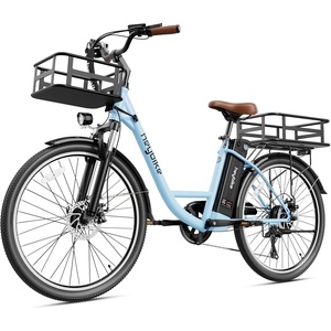 image:imageHeybike Cityscape Electric Bike 350WPeak 500W Electric City Cruiser Bicycle Up to 40 Miles 23MPH Removable Battery 7Speed and Dual Shock Absorber 26 Electric Commuter Bike for Adults